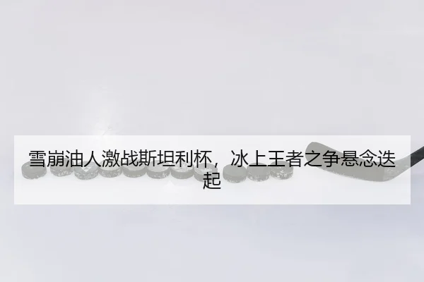 雪崩油人激战斯坦利杯，冰上王者之争悬念迭起